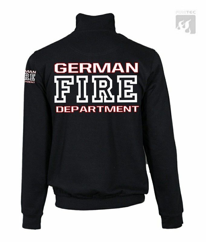 Sweatjacke GFD Farbkombi. rot/weiß